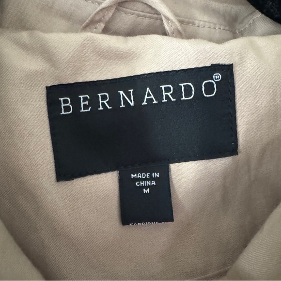 Bernardo Women's Beige Technical Removable Hood Anorak Raincoat Size M - Picture 8 of 8